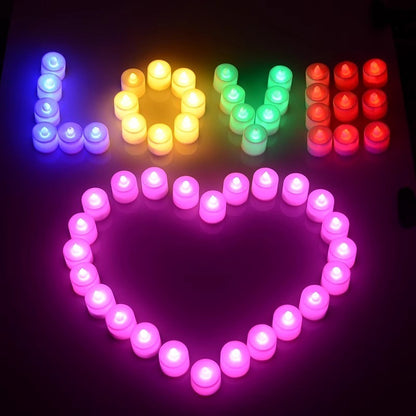Flameless LED Electronic Candle Lights with Battery Tealight Candles Lamp Lighting for Christmas Wedding Birthday Party Decor