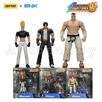 JOYTOY 1/18 Boneco de Ação SNK KOF 98UM Hero Team Kyo Kusanagi Goro Daimon Benimaru Nikaido Anime Modelo