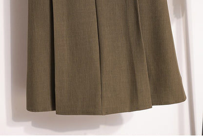 Plus Size Suit Skirts Autumn Winter Fashion New A-line Temperament Large Size Skirt Women's Solid Simplicity Casual Chic Skirt