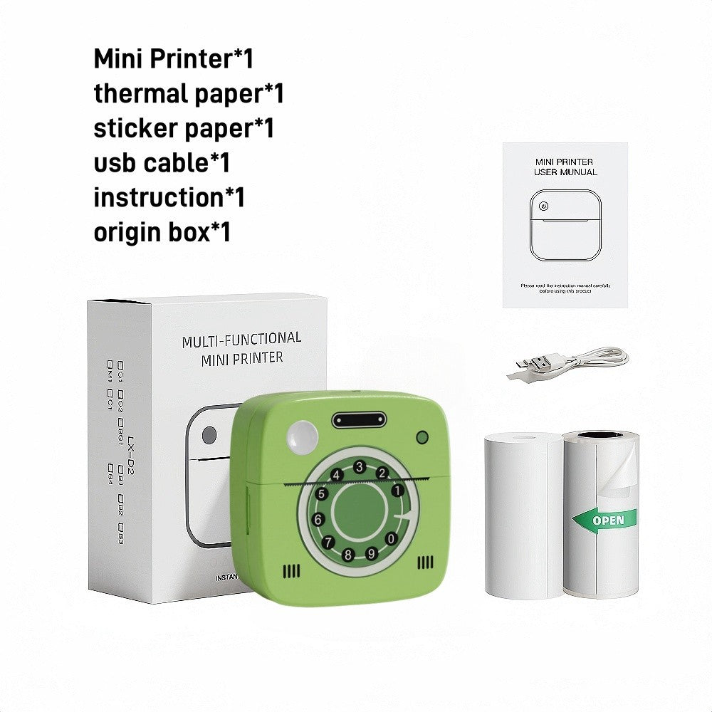Impressora de bolso fotográfica M1 com 2 rolos para iOS Android Bluetooth Mini impressoras térmicas de adesivos para escritório, cozinha e escola