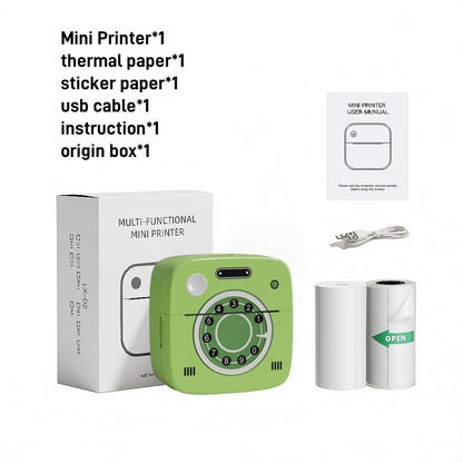 Impressora de bolso fotográfica M1 com 2 rolos para iOS Android Bluetooth Mini impressoras térmicas de adesivos para escritório, cozinha e escola