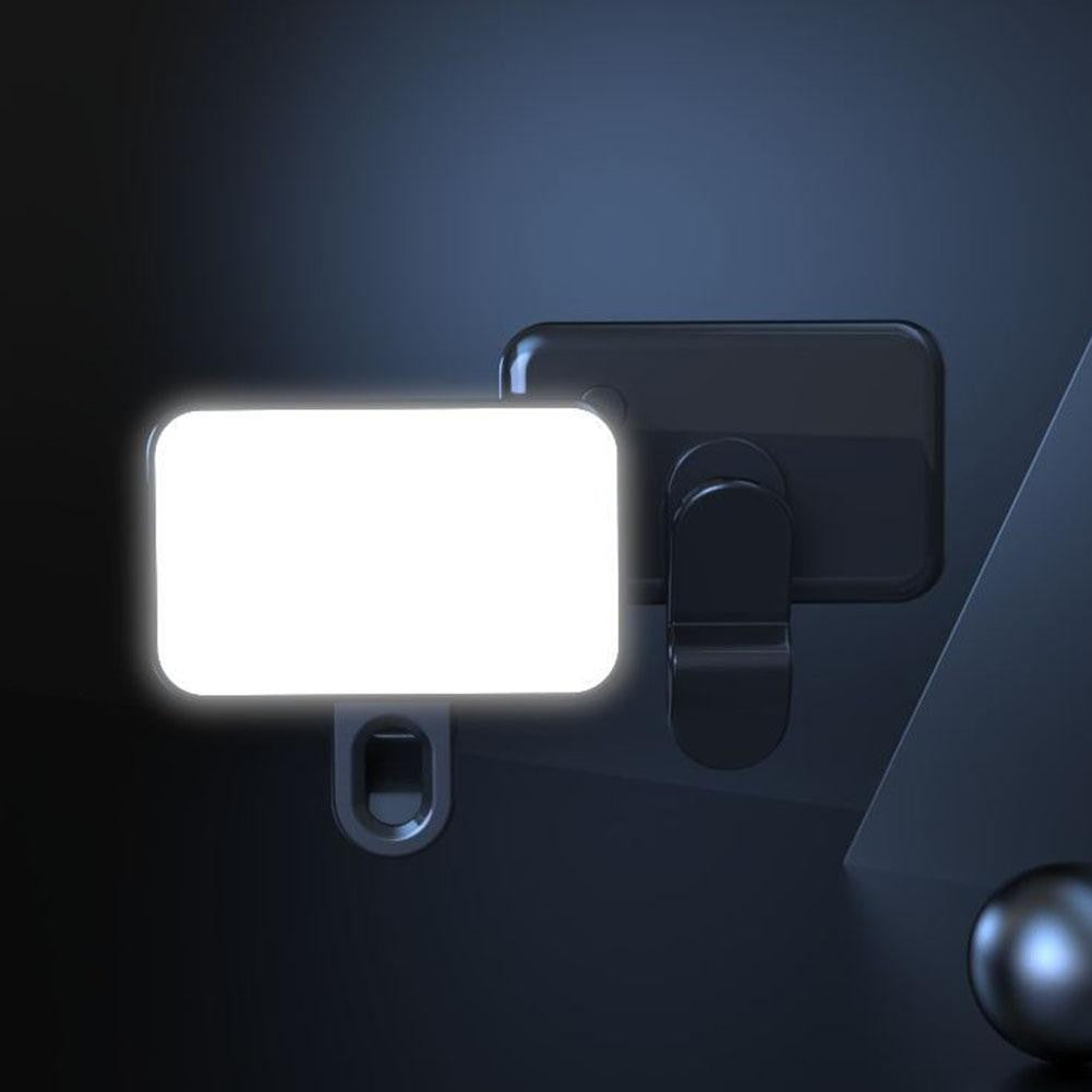 Nova Mini Luz Portátil para Selfie 3 Modos Brilho Ajustável Recarregável Clip-On para Celular Laptop Luz para Vídeo ao Vivo