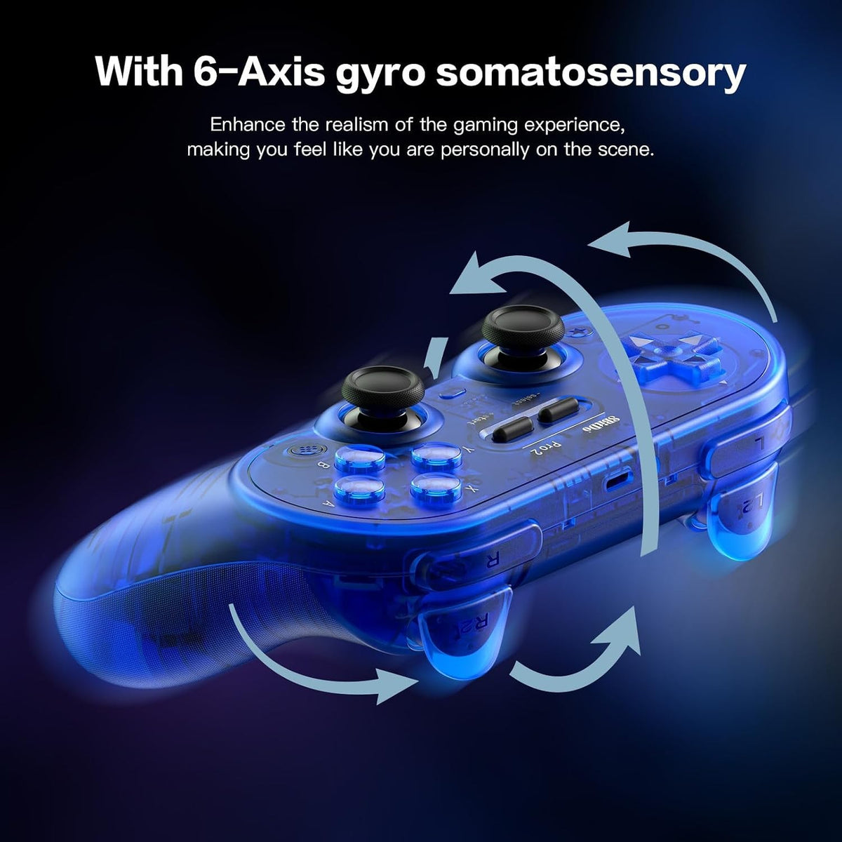 8BitDo Pro 2 Bluetooth Controller Gamepad For Nintendo Switch 2 PC,Window 10/11,Android,Steam Deck Hall Effect Joystick wireless