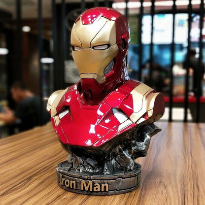 Iron Man Panther Bust Anime Figure Statue marvel Avengers Large Figure Living Room Ornament Resin Collection Gift Toys
