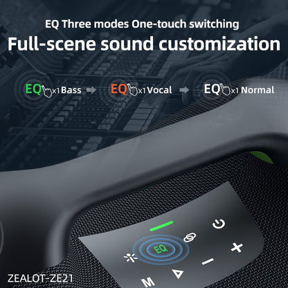 ZEALOT-ZE21 250W Alto Poder Sem Fio TWS Subwoofer Bluetooth Speaker Alto Volume À Prova D'Água Portátil Power Bank Som HIFI