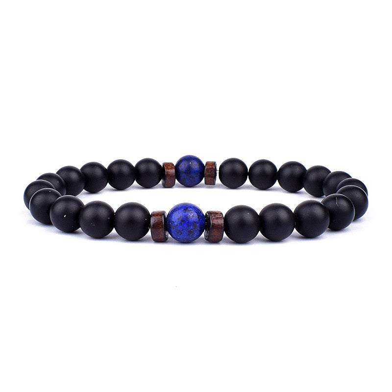 Pulseira de Pedra Vulcânica para Homens Lava Madeira 8mm Contas Pulseira Buda Tibetano Corrente de Pulso Feminina Masculina Jóias Presente Novas Pulseiras