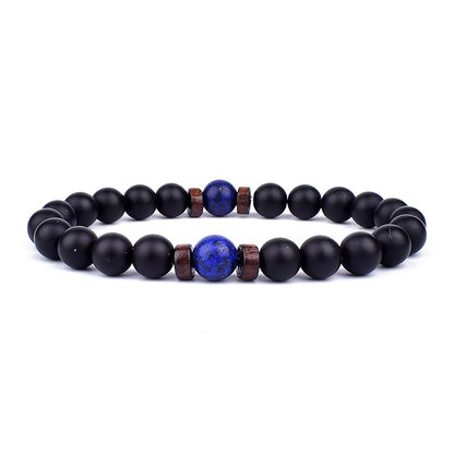 Pulseira de Pedra Vulcânica para Homens Lava Madeira 8mm Contas Pulseira Buda Tibetano Corrente de Pulso Feminina Masculina Jóias Presente Novas Pulseiras