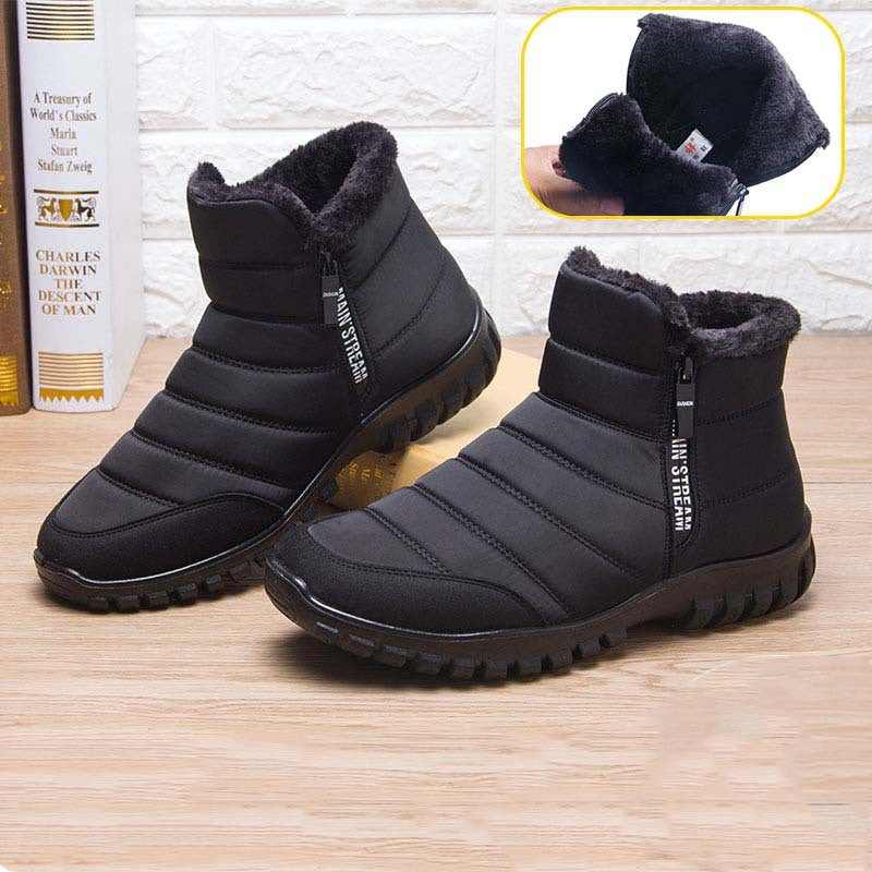 2025 Winter Men Ankle Snow Boot Waterproof Non Slip Shoe for Men Casual Keep Warm Plush Plu Size Couple Footwear Chaussure Homme
