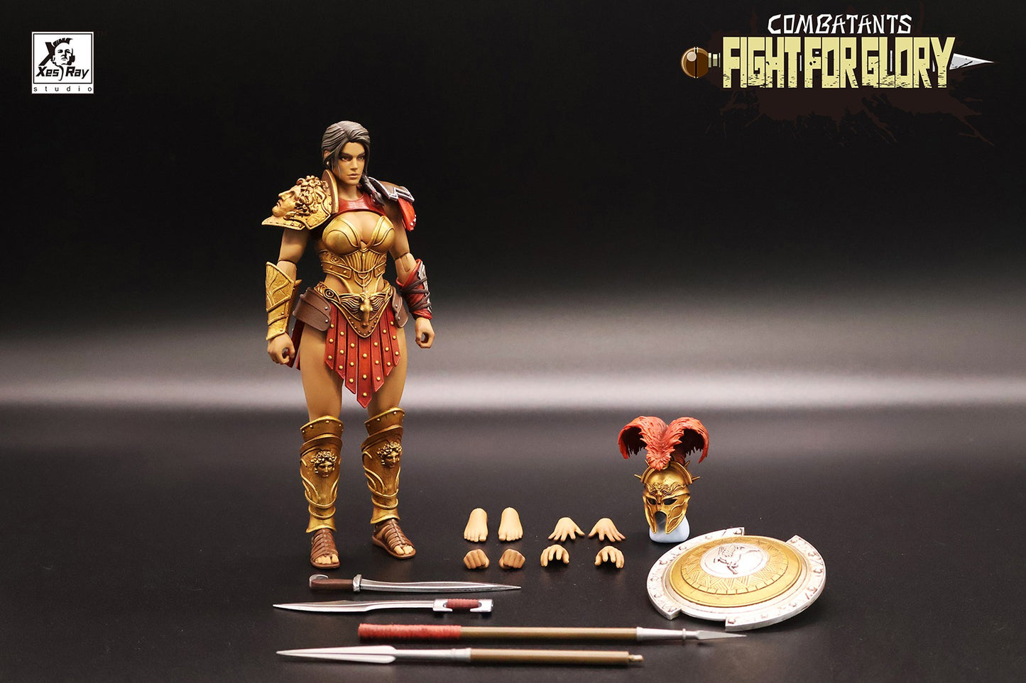 [Pré-Venda] XesRay Fight For Glory 1/12 Action Figure Combatants Wave 6 Cassia Berenice Medocus o Trácio Modelo de Anime Para Presente