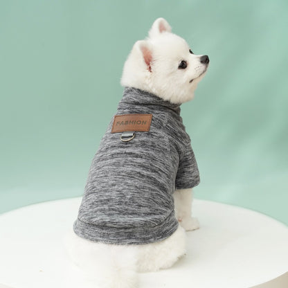 Moletom de Pelúcia Outono Inverno para Cães e Gatos, Casaco com Base de Pelúcia, Agasalho para Cachorros e Gatos, Pode Ser Puxado, Roupas de Ursinho de Pelúcia para Cães Pequenos