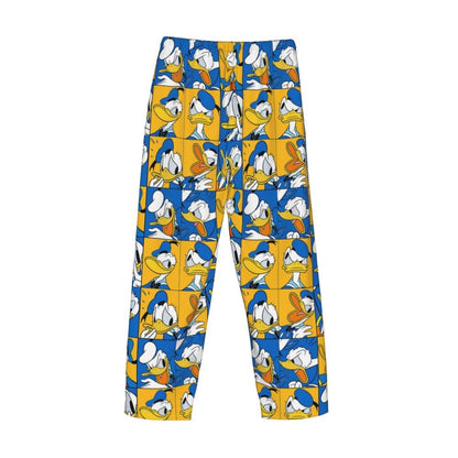 Custom Print Mickey Mouse Donald Duck Pajama Pants Men Sleep Sleepwear Bottoms with Pockets