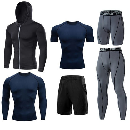 Men's Running Compression Tshirts Quick Dry Soccer Jersey Fitness Tight Sportswear Gym Sport Short Sleeve Shirt Breathable
