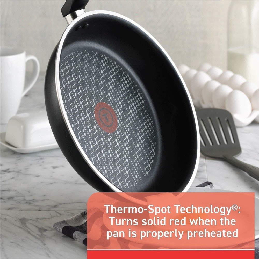 Comfort Titanium Nonstick Fry Pan 12 Inch Ergonomic Handle Durable Reinforced Interior Oven Safe Dishwasher Safe Heat Indicator