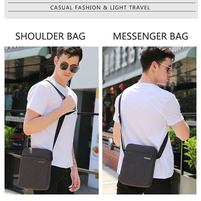 TINYAT Man's Simple Waist Bag Water Resistant Shoulder Bag Business Crossbody Bag work outdoor  for Daily Use Travel Office