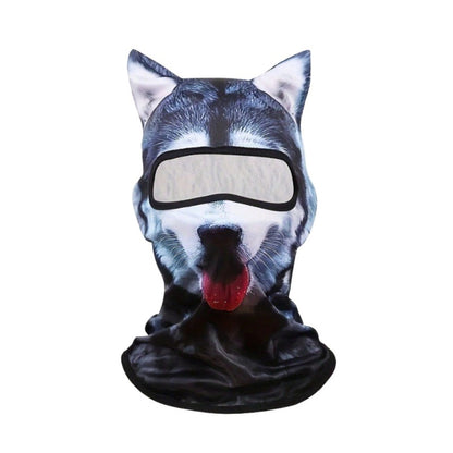 3D Cat Ski Balaclava Cute Animal Face Covering Full Face Hood Novelty Motorcycle Motocross Mask Windproof Warm Snowboard Hat