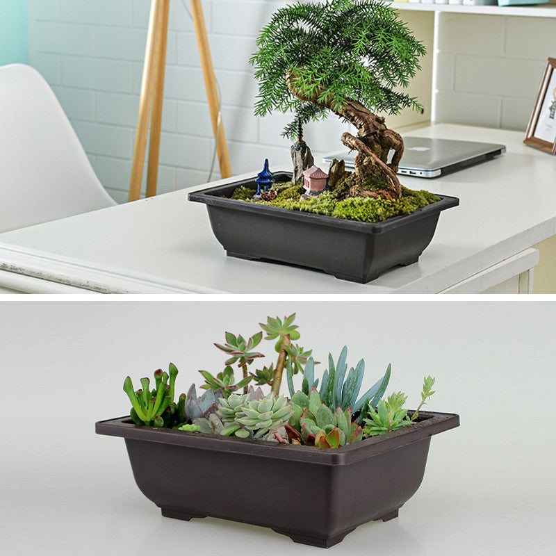 Vasos de Flores Retangulares de Argila Roxa Imitando Vasos para Plantas de Jardim ao Ar Livre Paisagismo Bonsai macetas para plantas
