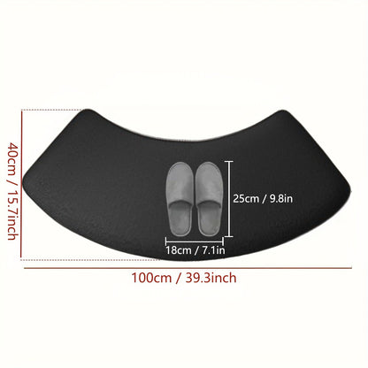 Curved bathroom mat shower room foot pad thick sponge toilet absorbent foot mat toilet non-slip mat dirt-resistant entrance mat