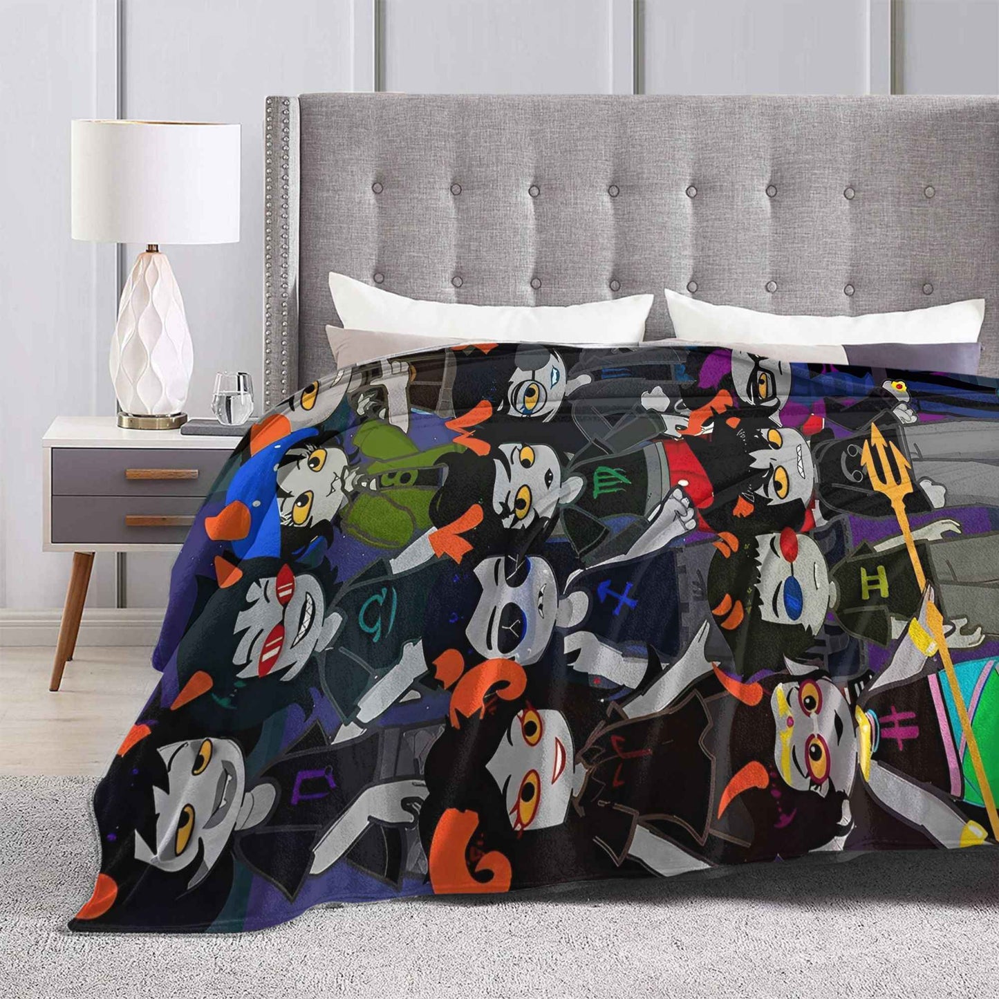 Manta de Flanela Homestucked Manga Cobertor Macio e Quente para Sofá Cama Viagem Engraçado Colcha Capa de Sofá-Cama