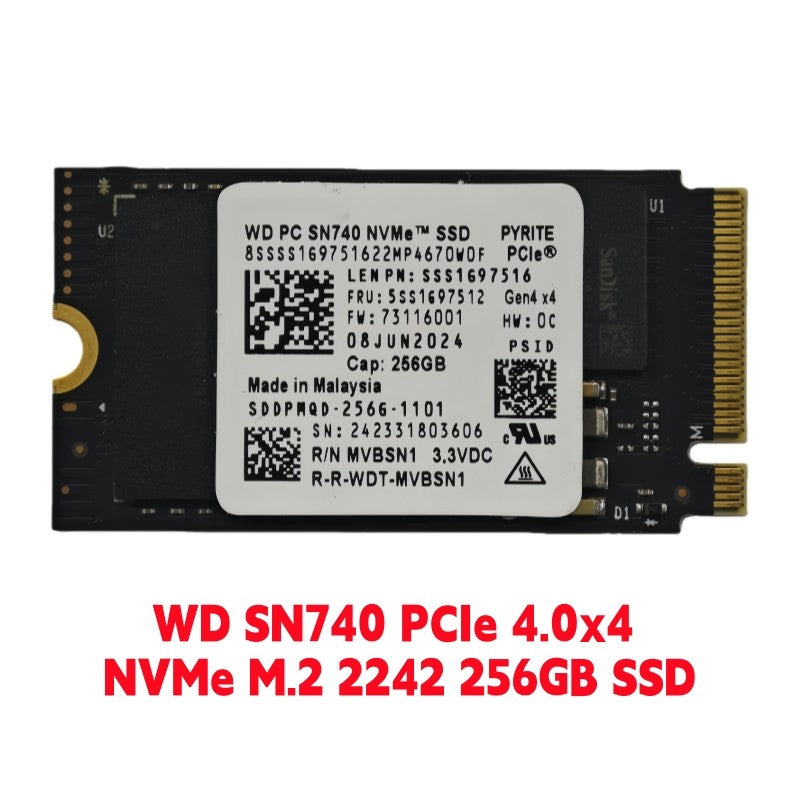 WD SN740 M.2 2230 1TB 2TB PCIe 4.0 NVMe SSD for Steam Deck Microsoft Surface ProX & SN5000S 2230 512GB & SN740 2242 256GB