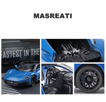 1:32 Maserati MC20 Coupé Liga Esporte Carro Fundido Miniatura Metal Carro Simulação Som e Luz Carro Brinquedo Para Meninos Velozes e Furiosos