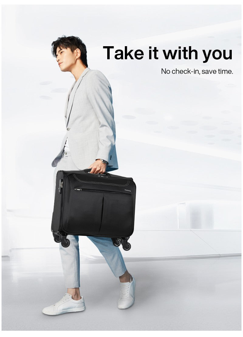 Hanke Men Business Travel Luggage Women Carry On Suitcase Spinner Wheels Rolling Bag 16 18 Inch