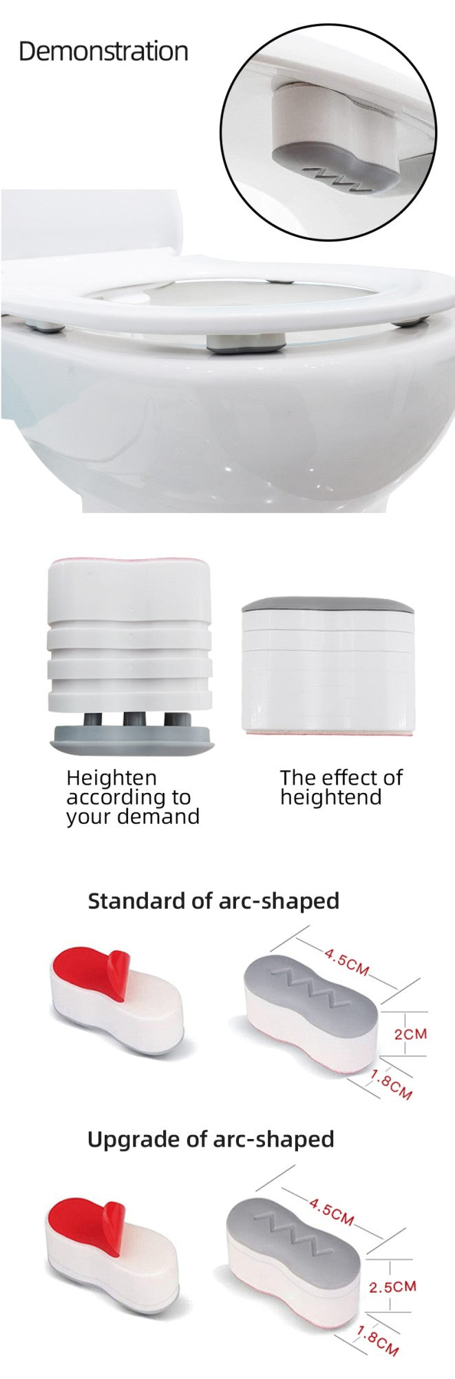 4 peças almofada universal para tampa de vaso sanitário, junta antiderrapante, almofadas para assento de vaso sanitário, amortecedores, absorvedor de choque, kits de assento de vaso sanitário para banheiro