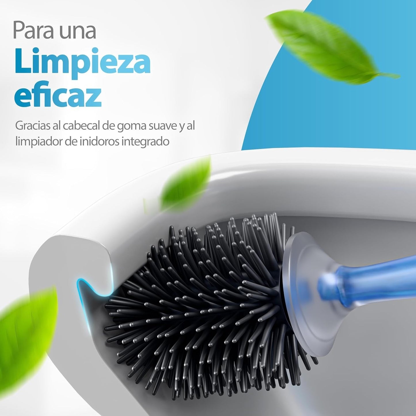 Refillable Silicone Toilet Brush Wall Mount Toilet Bowl Cleaning Brush Set for Corner Cleaning Tools Bathroom Accessories