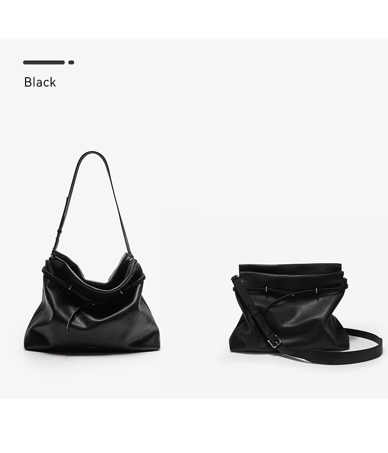 ?Genuine Suede Women's Bag Large Capacity Crossbody Underarm Tote for Commuting Multi-functional Hobo Bag