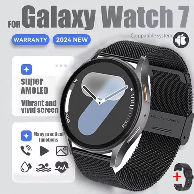 2025 New Watch 7 Classic GPS Sports Smartwatch1.5inch AMOLED HD Screen Voice Assistant Bluetooth Call Smart Watch For Men Women
