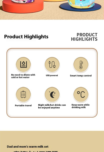 Cartoon Warm Milk Cover Three-level Heating Constant Temperature Bottle Cover Portable Universal Baby Bottle Insulation Cover