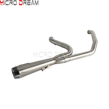 2 into 1 Motorcycle Engine System Pipe Slip on Exhaust Mufflers For Harley Street Glide ST FLHXST EFI FLHX Special FLHXS 2017-25