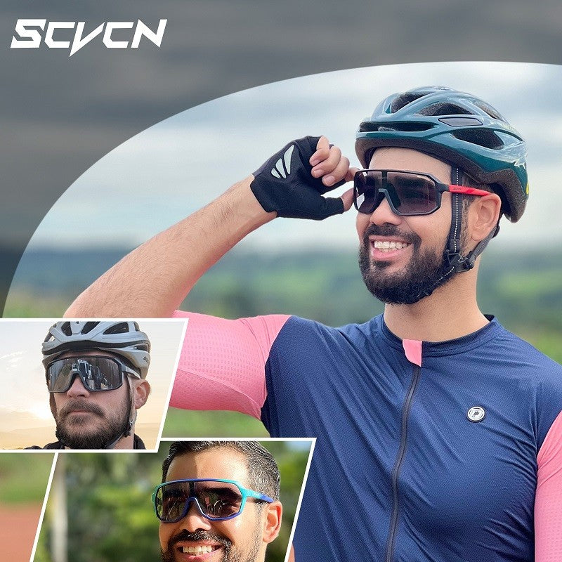 2 Pacotes de Óculos de Ciclismo Fotocromáticos para Ciclismo MTB Óculos de Proteção para Bicicleta, Bicicleta de Montanha, Masculino e Feminino, Esportivo