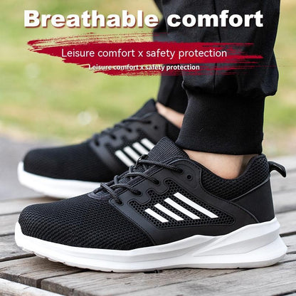 Work Sneakers Steel Toe Shoes Men Safety Shoes Puncture-Proof Work Shoes Boots Fashion Indestructible Footwear Security