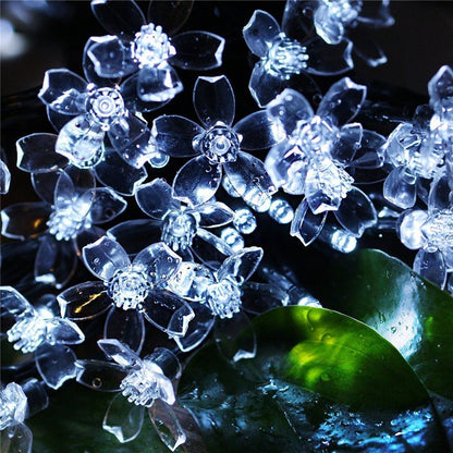 10/20M Cherry Blossom Garland Fairy Lights Indoor Christmas Decoration String Lights 200LED for Wedding Pink Party Decorations