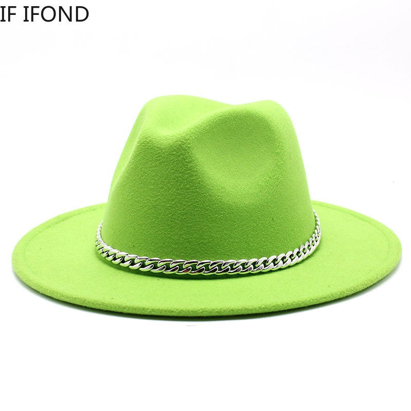 Big Size 59-61CM Fedoras Hats for Women Winter Fashion Formal Wedding Decorate Jazz Hats Men Panama Church Hat Chapeau Femme