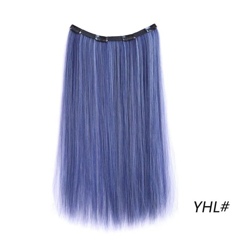 Extensões de cabelo coloridas de uma peça, sem rastros, de orelha a orelha