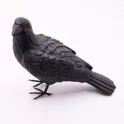 Halloween Black Crow Decor Simulation Raven Bird Repellent Pest Control Pigeon Repellent Outdoor Garden Halloween Decorations