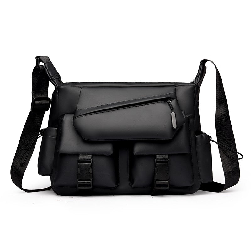 1 piece of minimalist messenger bag, Mailman bag, adjustable shoulder strap, zipper closed, fade resistant, durable for daily co