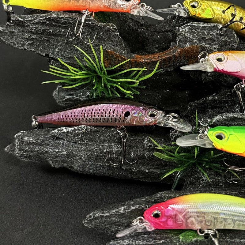 Isca de Pesca Suspend UV Minnow 5g 63mm Rozante 63SP Jerkbait Isca para Truta Baixo Água Salgada Twitch Jerk Retrieve Isca Artificial Rígida