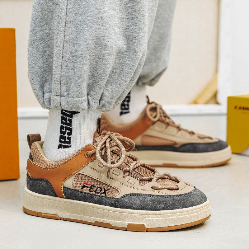 Bread Shoes for Men Trendy Board Shoes Niche Design Breathable Retro Chunky Sneakers Luxury Designer Male Casual Vulcanize Shoe