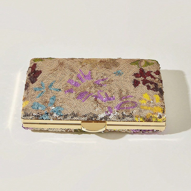 Women's Bag Trend 2025 New Chinese Style Embroidery Glitter Sequins Evening Bag Luxury Designer Clutch Bag Wedding Banquet Dress