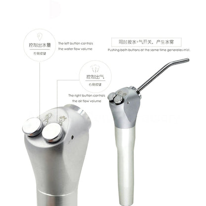 Caneta Seringa Odontológica de 3 Vias com 2 Pontas de Bico para Seringa Tripla Ferramenta de Limpeza Odontológica