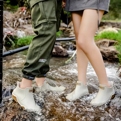 Trendy Outdoor Kitchen Non-slip Rain Boots, Motorcycle Waterproof Shoes, Rain Shoes Rubber Shoes Water Shoes Fishing Shoes For W