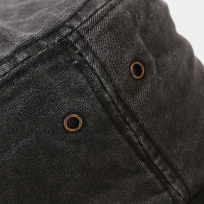 1 "sunrise" printed washed retro sunshade embroidered fisherman hat outdoor fashion accessory, made of polyester fabric