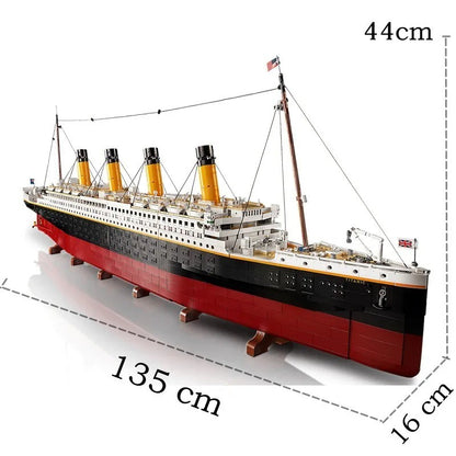 Compatível com 10294 Titanic Grande Navio de Cruzeiro a Vapor Decoração de Casa Montagem 9090 Peças Modelo Para Crianças Brinquedos Presentes