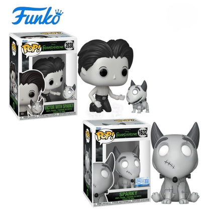 Victor With Sparky Anime Doll Figure Frankenweenie Series Funko Pop Model Limited Edition Collect Figures Original Toy Gifts