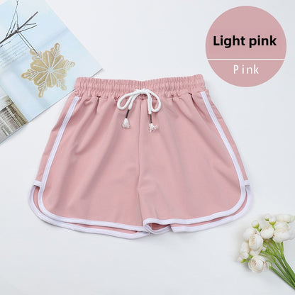 Women Striped Casual Shorts Korean Harajuku Loose All Match Sports Shorts Summer Fashion Simple Yoga Thin Mini Shorts Female