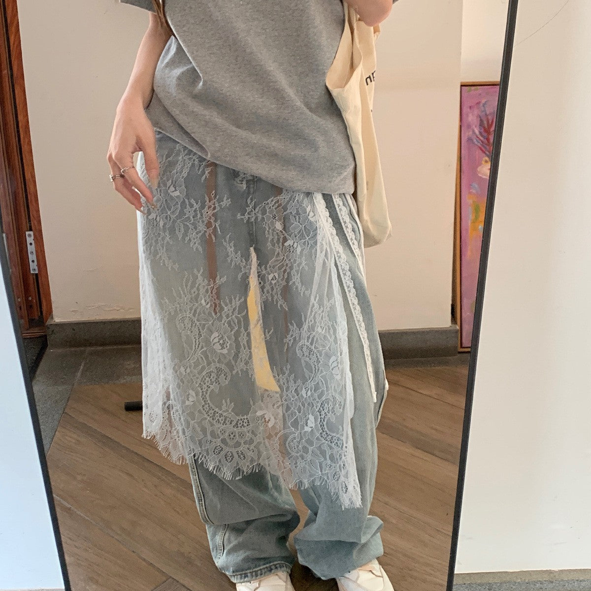 Midi Skirts Women Lace Drawstring Design Elegant Korean Style Spring Summer A-line High Waist Irregular Side Slit Fashion Street