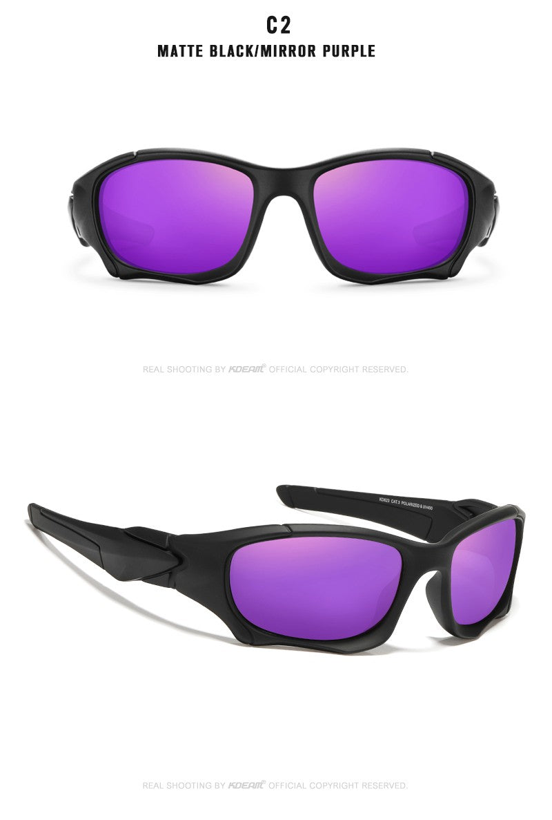 KDEAM Óculos de Sol Polarizados para Esportes ao Ar Livre Masculino Armação Curva Lente Resistente a Estresse Óculos de Sol Feminino KD0623