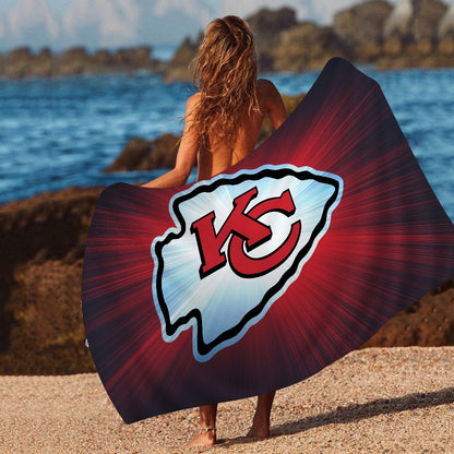 K-Kansas City C-Chiefs Big Microfiber Beach Towels Quick Dry Towel Sand Beach Towels Pool Towel for Travel Swim Pool Yoga